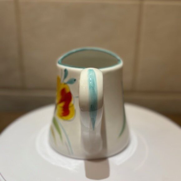 Ceramic Flower Pot Watering Sprinkling Can Italy Hand Painted Vintage - Picture 6 of 8